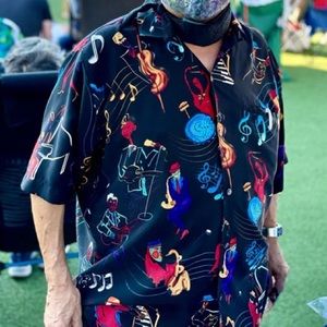 VIA RIPATTI JAZZ/MUSICIAN SHIRT VINTAGE  NWOT